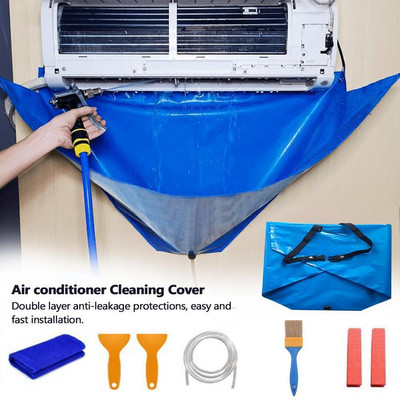 Измиване на капака на климатика Почистване на стенен климатик Защитен капак за прах Почистване на инструмента Затягащ колан за 1-1.5P