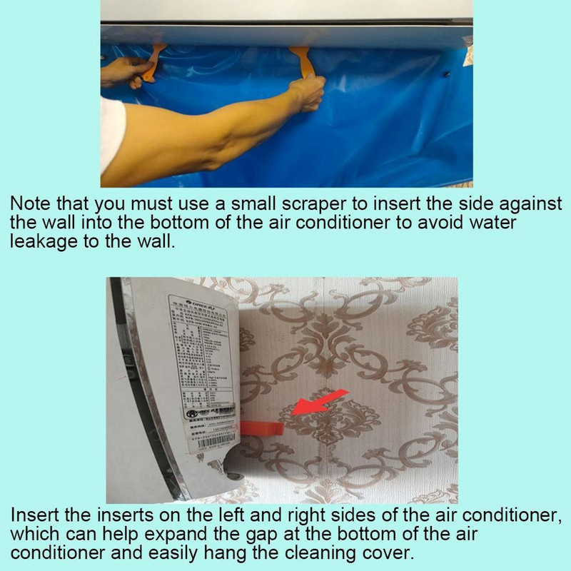 Poklopac klima uređaja Pranje Zidni klima uređaj Čišćenje Zaštitni poklopac prašine Čisti alat Remen za zatezanje za 1-1.5P