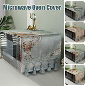 Kryt na mikrovlnnú rúru v európskom štýle, chránič na pizzu, luxusný vintage chránič veka na mikrovlnné rúry, kryty proti prachu, kuchynské pomôcky