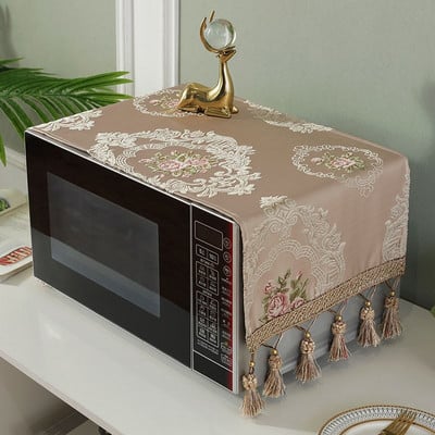 Kryt na mikrovlnnú rúru v európskom štýle, chránič na pizzu, luxusný vintage chránič veka na mikrovlnné rúry, kryty proti prachu, kuchynské pomôcky