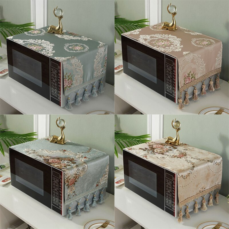 Kryt na mikrovlnnú rúru v európskom štýle, chránič na pizzu, luxusný vintage chránič veka na mikrovlnné rúry, kryty proti prachu, kuchynské pomôcky