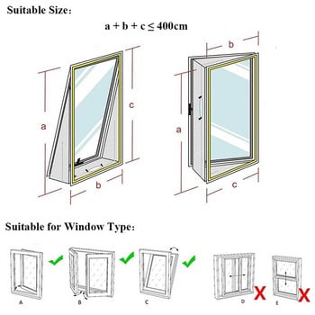 Ново уплътнение за прозорци за AC модул Универсален въздушен шлюз Уплътнение за прозорци Платнена плоча Комплект за уплътняване на прозорци за мобилен климатик