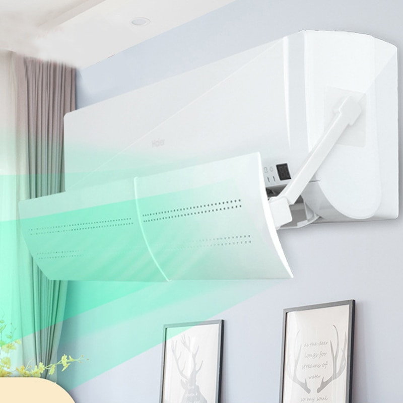 Domáci nastaviteľný kryt klimatizácie, čelné sklo, prepážka klimatizácie, smerovka proti vetru, mesačný priamy štít proti vetru, nový