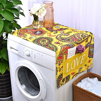 Retro Boho Paisley Vintage kvetinový bavlnený ľanový univerzálny kryt na mikrovlnnú rúru s kosoštvorcovým geometrickým vzorom, kryt na elektrickú rúru