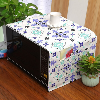 Retro Boho Paisley Vintage kvetinový bavlnený ľanový univerzálny kryt na mikrovlnnú rúru s kosoštvorcovým geometrickým vzorom, kryt na elektrickú rúru