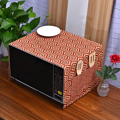 Retro Boho Paisley Vintage kvetinový bavlnený ľanový univerzálny kryt na mikrovlnnú rúru s kosoštvorcovým geometrickým vzorom, kryt na elektrickú rúru