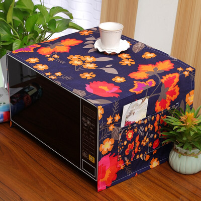 Retro Boho Paisley Vintage kvetinový bavlnený ľanový univerzálny kryt na mikrovlnnú rúru s kosoštvorcovým geometrickým vzorom, kryt na elektrickú rúru