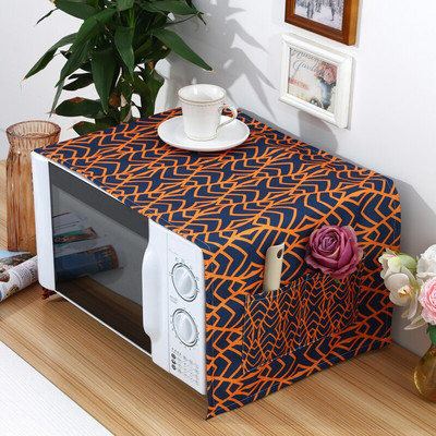 Retro Boho Paisley Vintage kvetinový bavlnený ľanový univerzálny kryt na mikrovlnnú rúru s kosoštvorcovým geometrickým vzorom, kryt na elektrickú rúru