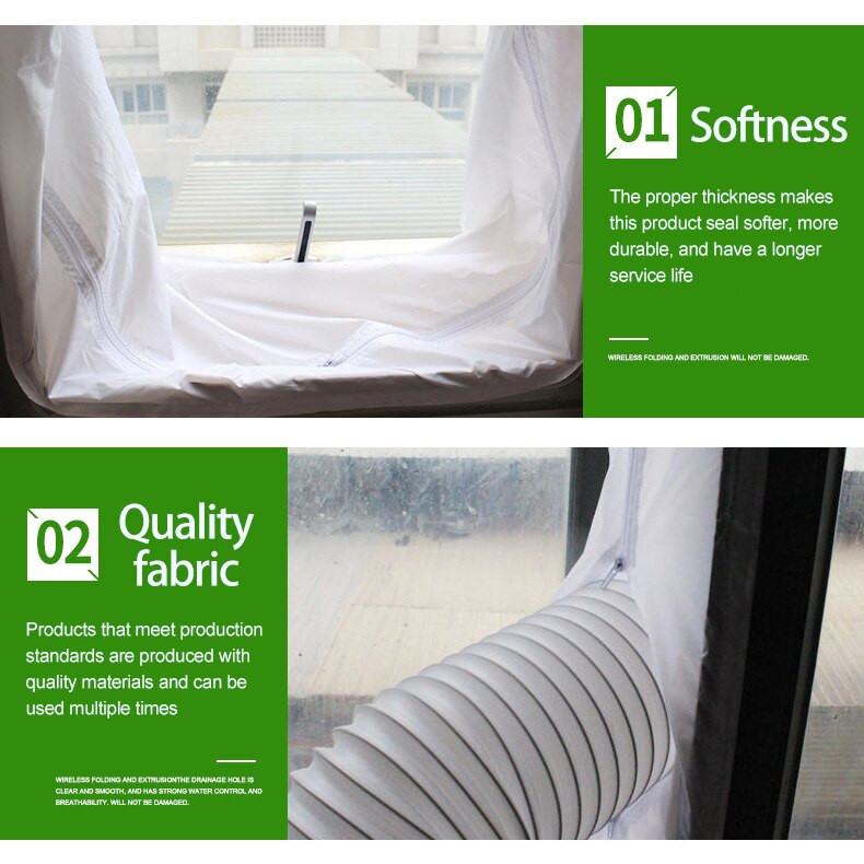 Placă din pânză de blocare a etanșării pentru aer condiționat de podea Kit de etanșare a ferestrelor cu deflector moale pentru mini aparat de aer condiționat Placă de etanșare impermeabilă