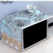 Kryty na mikrovlnné rúry v európskom štýle s kvetinovou výšivkou, prachotesné, kuchynské, olejotesné, viacúčelové, bytové dekorácie