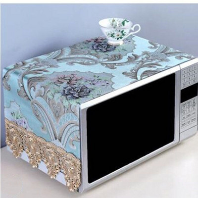 Kryty na mikrovlnné rúry v európskom štýle s kvetinovou výšivkou, prachotesné, kuchynské, olejotesné, viacúčelové, bytové dekorácie