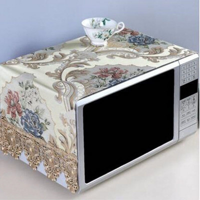 Kryty na mikrovlnné rúry v európskom štýle s kvetinovou výšivkou, prachotesné, kuchynské, olejotesné, viacúčelové, bytové dekorácie