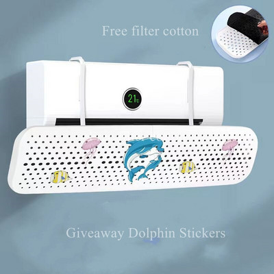 Deflektor pre domácu klimatizáciu, nastaviteľný, škálovateľný, závesný, čelné sklo klimatizácie, proti priamemu fúkaniu