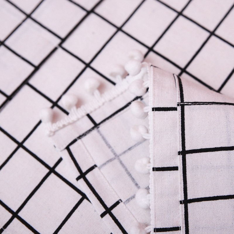 Bavlnený ľanový kryt na mikrovlnnú rúru so strapcami, kuchynské doplnky, dekorácia do kuchyne pre domácnosť, severský kryt na mikrovlnnú rúru