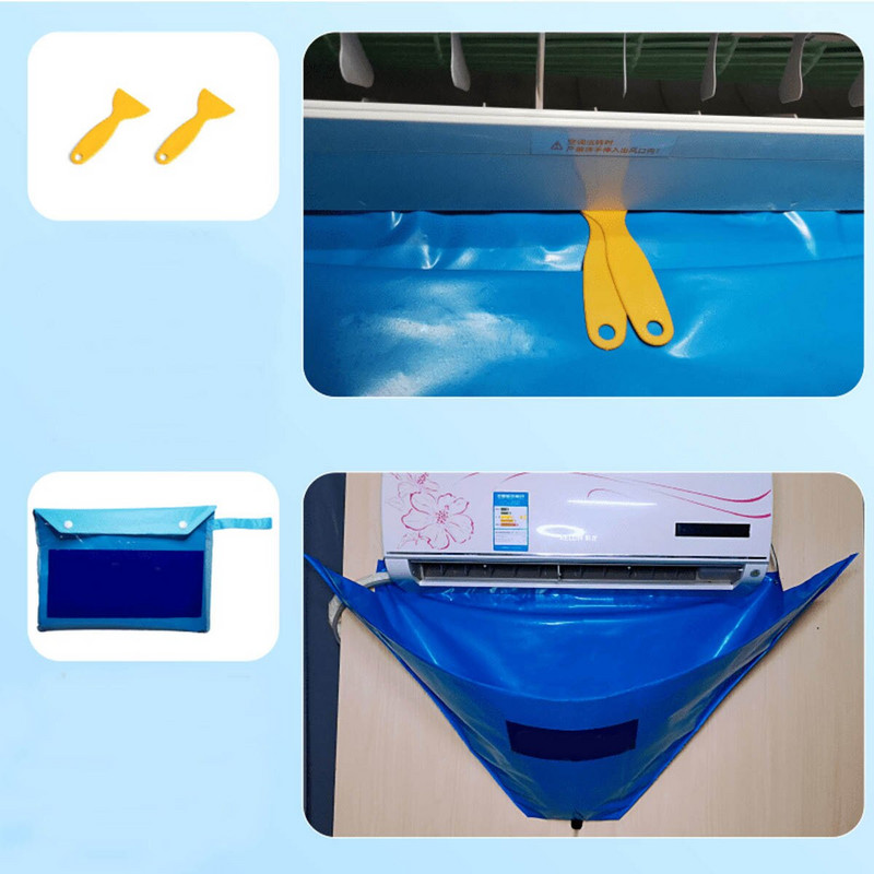 Oro kondicionierius, vandeniui atsparus Oksfordo audinio dangtelio maišelių rinkinys plovimo įrankis, montuojamas ant sienos, valymo apsauginis nuo dulkių maišelio valymo įrankis