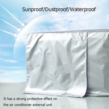 3 размера Покривало за външен климатик Климатик Водоустойчиво почистващо покритие Измиващо покритие против прах Почистващо покритие против сняг