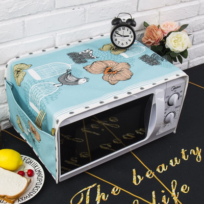 Nordijski stil Cvijeće pamuka i konoplje Pokrivač za mikrovalnu pećnicu Cobertura para beterraba Cubierta de polvo para horno