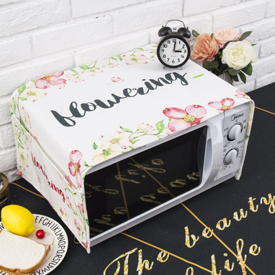 Nordijski stil Cvijeće pamuka i konoplje Pokrivač za mikrovalnu pećnicu Cobertura para beterraba Cubierta de polvo para horno