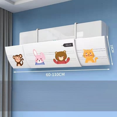 Aer condiționat Deflector de vânt Aer condiționat acasă Parbriz Umbra reglabilă Ghid de vânt Retractabil Montat pe perete Universal