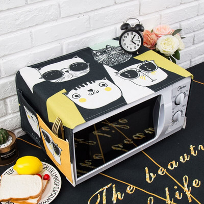 Severský štýl Bavlna a konope pes mačka Kryt do mikrovlnnej rúry Cobertura para beterraba Cubierta de polvo para horno