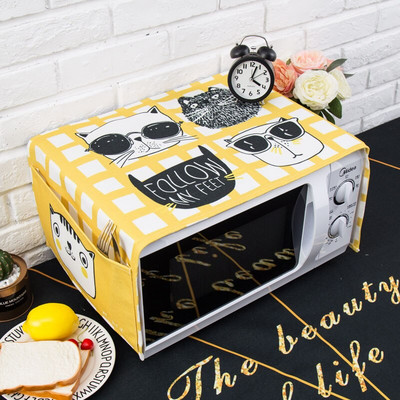 Severský štýl Bavlna a konope pes mačka Kryt do mikrovlnnej rúry Cobertura para beterraba Cubierta de polvo para horno