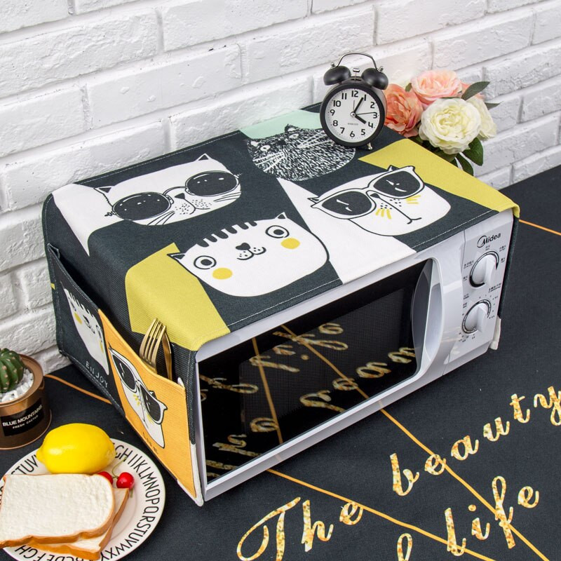 Severský štýl Bavlna a konope pes mačka Kryt do mikrovlnnej rúry Cobertura para beterraba Cubierta de polvo para horno