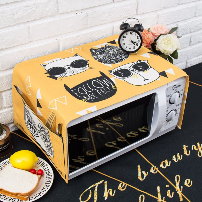 Severský štýl Bavlna a konope pes mačka Kryt do mikrovlnnej rúry Cobertura para beterraba Cubierta de polvo para horno
