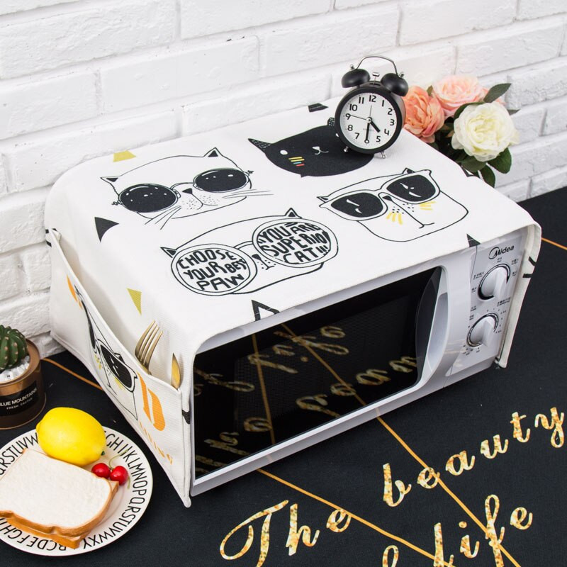 Severský štýl Bavlna a konope pes mačka Kryt do mikrovlnnej rúry Cobertura para beterraba Cubierta de polvo para horno