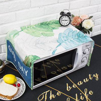 Nordijski stil Pamuk i zeleno lišće konoplje Pokrivač za mikrovalnu pećnicu Cobertura para beterraba Cubierta de polvo para horno