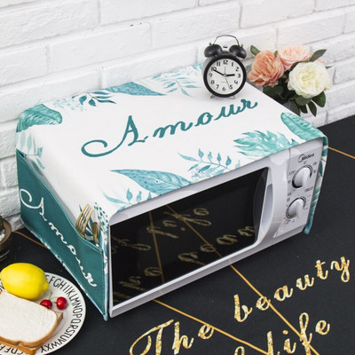 Nordijski stil Pamuk i zeleno lišće konoplje Pokrivač za mikrovalnu pećnicu Cobertura para beterraba Cubierta de polvo para horno