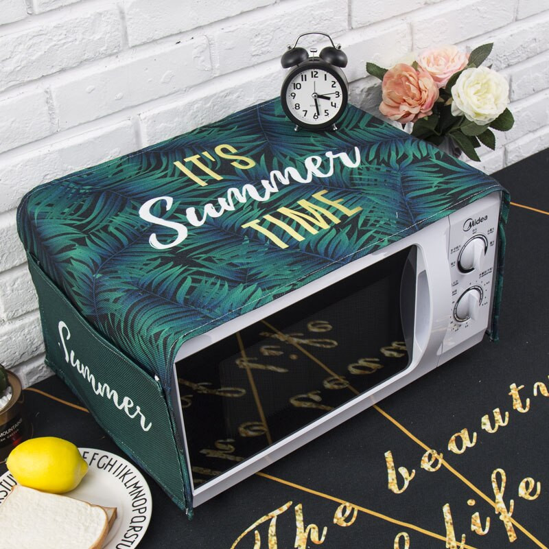 Nordijski stil Pamuk i zeleno lišće konoplje Pokrivač za mikrovalnu pećnicu Cobertura para beterraba Cubierta de polvo para horno