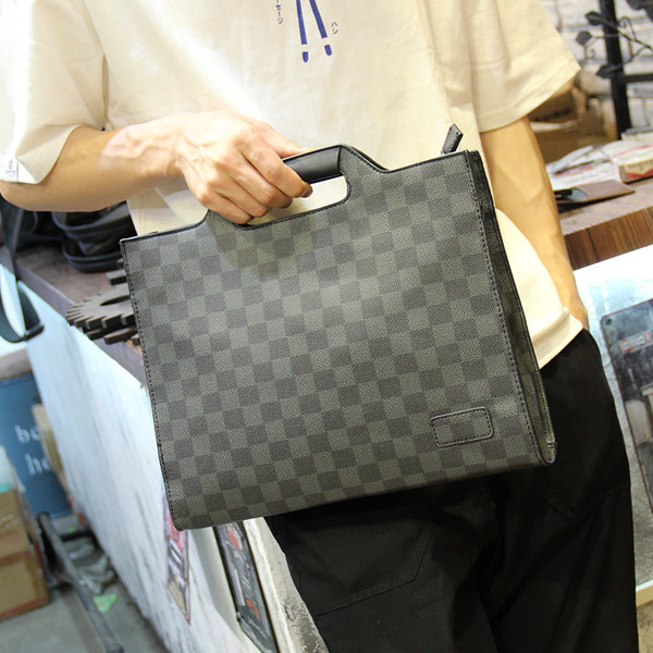 Pánska kockovaná eko kožená taška