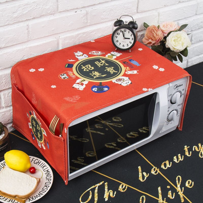 Severský štýl Žirafa z bavlny a konope Protiprachový kryt mikrovlnnej rúry Cobertura para beterraba Cubierta de polvo para horno