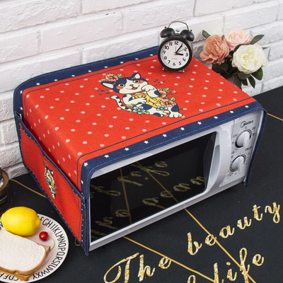 Severský štýl Žirafa z bavlny a konope Protiprachový kryt mikrovlnnej rúry Cobertura para beterraba Cubierta de polvo para horno