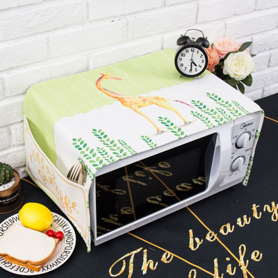 Severský štýl Žirafa z bavlny a konope Protiprachový kryt mikrovlnnej rúry Cobertura para beterraba Cubierta de polvo para horno