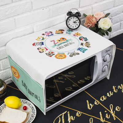 Severský štýl Žirafa z bavlny a konope Protiprachový kryt mikrovlnnej rúry Cobertura para beterraba Cubierta de polvo para horno