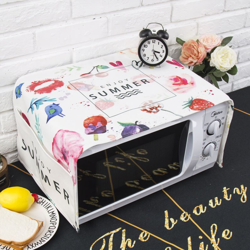 Severský štýl Žirafa z bavlny a konope Protiprachový kryt mikrovlnnej rúry Cobertura para beterraba Cubierta de polvo para horno