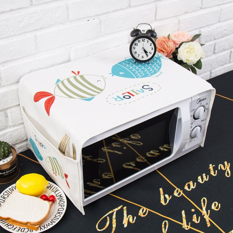 Severský štýl Žirafa z bavlny a konope Protiprachový kryt mikrovlnnej rúry Cobertura para beterraba Cubierta de polvo para horno