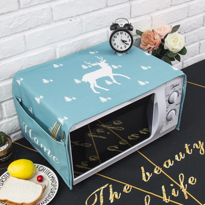 Šiaurės stiliaus medvilnės ir kanapių elniai Mikrobangų krosnelės dulkių dangtelis Cobertura para beterraba Cubierta de polvo para horno