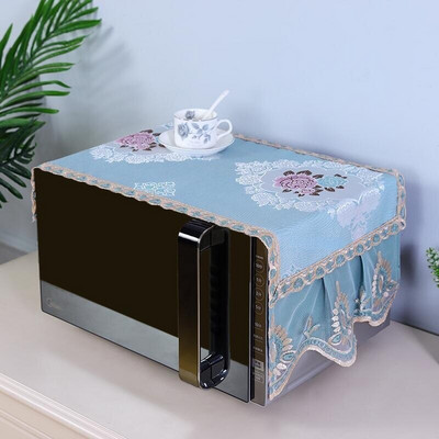 35x96CM Prachový kryt na mikrovlnnú rúru s úložnými vreckami Multifunkčná vrchná utierka na mikrovlnnú rúru