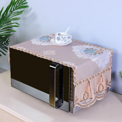 35x96CM Prachový kryt na mikrovlnnú rúru s úložnými vreckami Multifunkčná vrchná utierka na mikrovlnnú rúru