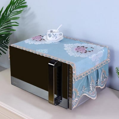 35x96CM Prachový kryt na mikrovlnnú rúru s úložnými vreckami Multifunkčná vrchná utierka na mikrovlnnú rúru