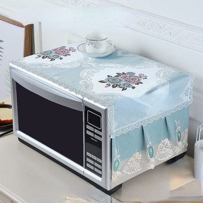 35x96CM Prachový kryt na mikrovlnnú rúru s úložnými vreckami Multifunkčná vrchná utierka na mikrovlnnú rúru