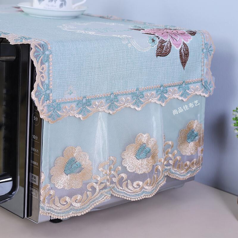 35x96CM Prachový kryt na mikrovlnnú rúru s úložnými vreckami Multifunkčná vrchná utierka na mikrovlnnú rúru