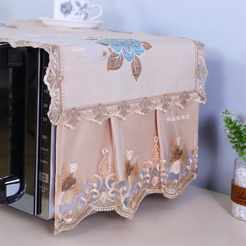 35x96CM Prachový kryt na mikrovlnnú rúru s úložnými vreckami Multifunkčná vrchná utierka na mikrovlnnú rúru