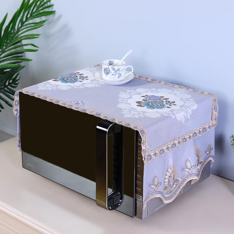 35x96CM Prachový kryt na mikrovlnnú rúru s úložnými vreckami Multifunkčná vrchná utierka na mikrovlnnú rúru