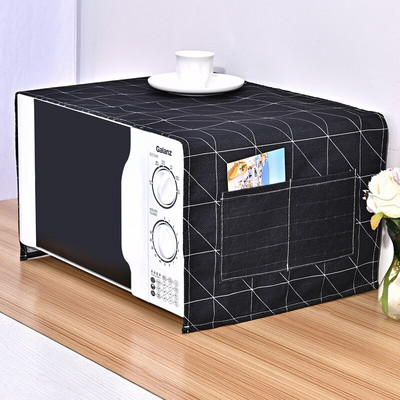 Šiaurės šalių žalieji augalų lapai, marginti linai, universalus mikrobangų krosnelės dangtis 30x90 cm dulkių gaubtas Geometrinis pledas Elektrinės orkaitės dangtis