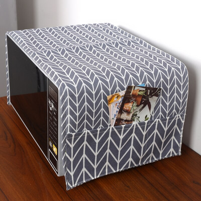 Šiaurės šalių žalieji augalų lapai, marginti linai, universalus mikrobangų krosnelės dangtis 30x90 cm dulkių gaubtas Geometrinis pledas Elektrinės orkaitės dangtis