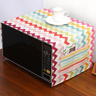 Šiaurės šalių žalieji augalų lapai, marginti linai, universalus mikrobangų krosnelės dangtis 30x90 cm dulkių gaubtas Geometrinis pledas Elektrinės orkaitės dangtis