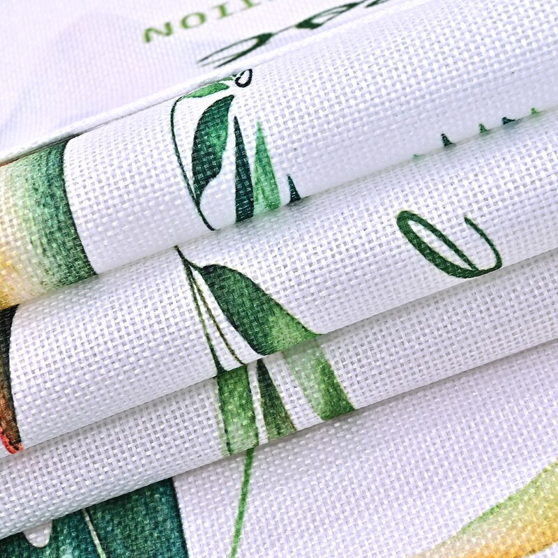 Šiaurės šalių žalieji augalų lapai, marginti linai, universalus mikrobangų krosnelės dangtis 30x90 cm dulkių gaubtas Geometrinis pledas Elektrinės orkaitės dangtis